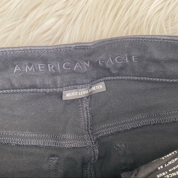 American Eagle black hi rise jeggings 4 long - Picture 3 of 7